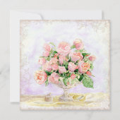 Rose anglais antique - Faire-part de mariage lavan (Dos)