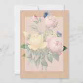 Rose anglais Garden Wedding Invitation (Dos)
