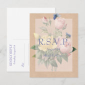 Rose anglais Garden Wedding Invitation RSVP (Devant / Derrière)