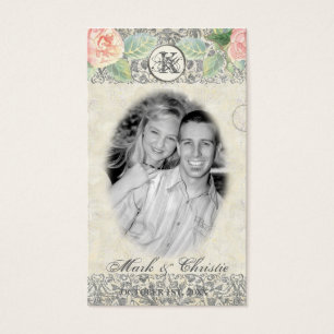 Rose anglais & Silver Wedding Favor Tags cadeaux