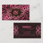 Rose animal de léopard de zèbre de cartes de (Devant / Derrière)