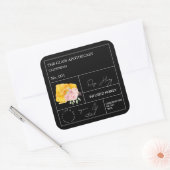 Rose apothecaire Étiquette de miel infusé (Enveloppe)