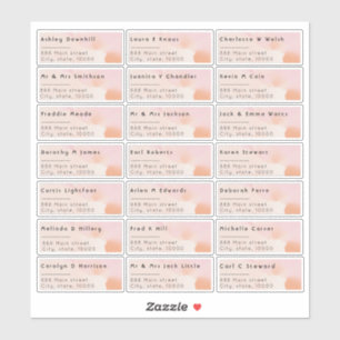 Rose Aquarelle 21 Nom individuel Étiquette de adre