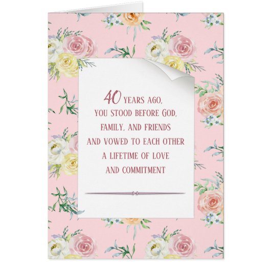 Rose aquarelle 40e anniversaire (Devant)