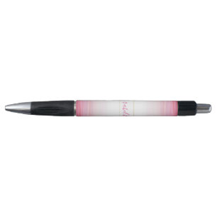 Rose Aquarelle Motif Monogramme Stylo