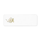 Rose arbuste (bleu) sur une étiquette d'adresse de (Devant)