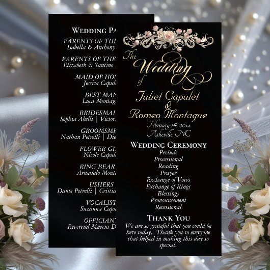 Rose Arc - Black Wedding Programma