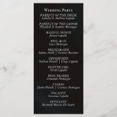 Rose Arc - Black Wedding Programma (Achterkant)