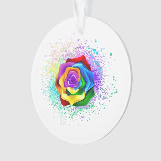 Rose arc-en-ciel coloré (devant)