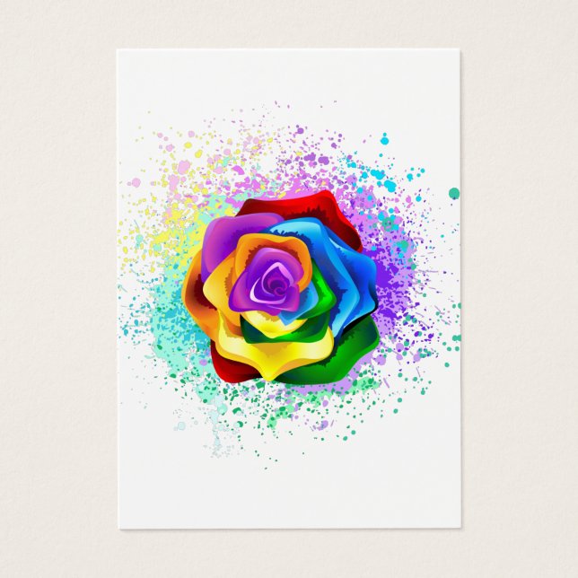 Rose arc-en-ciel coloré (Devant)
