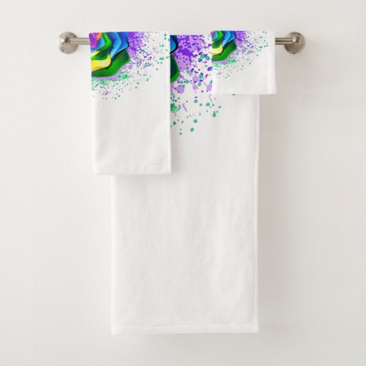 Rose arc-en-ciel coloré (En situation)