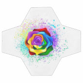 Rose arc-en-ciel coloré (Plat)