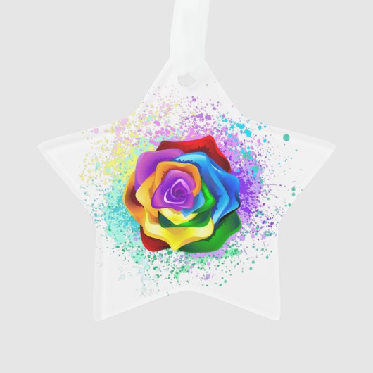 Rose arc-en-ciel coloré (dos)