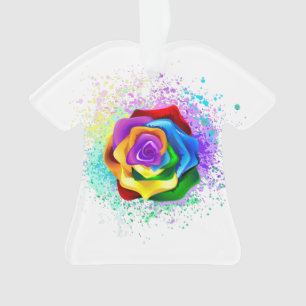 Rose arc-en-ciel colorée