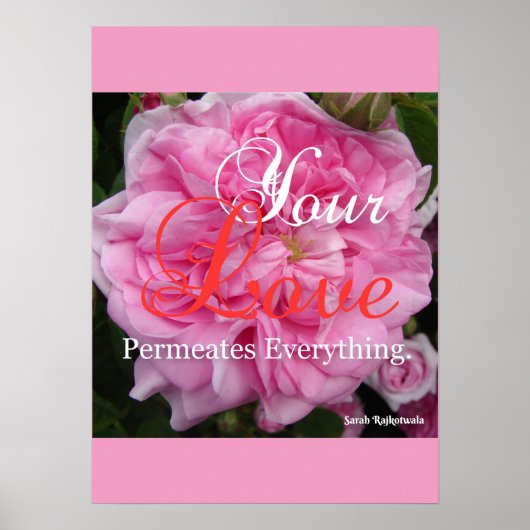 Rose Art Floral Fleurs Inspirationnelles Poster (Devant)