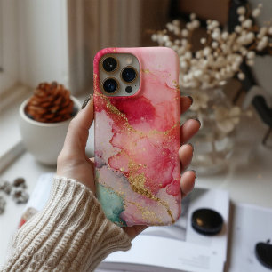 Rosé Aura – Luxe Roze Aquarel & Elegant iPhone 16 Hoesje