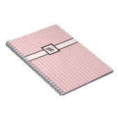 Rose avec Carnet à rayures noires (Côté Droit)