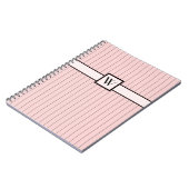 Rose avec Carnet à rayures noires (Côté gauche)