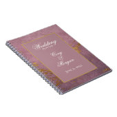 Rose avec Carnet Wedding planner Gold Marbling (Côté Droit)