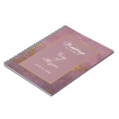 Rose avec Carnet Wedding planner Gold Marbling (Côté gauche)