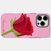 Rose avec coque iphone rose rouge (Verso (horizontal))