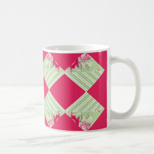 Rose Avec Faux Patchwork Mug