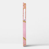 Rose avec Gold Parties scintillant iPhone / coque  (Verso / Gauche)