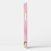 Rose avec Gold Parties scintillant iPhone / coque  (Verso / Droite)