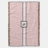 Rose avec les rayures noires Lancer la couverture (devant Vertical)