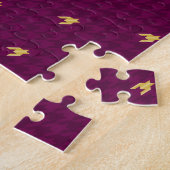 Rose avec l'or Accent Houndstooth Puzzle (Côté)