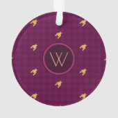 Rose avec or Accent Houndstooth Orament (dos)