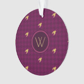 Rose avec or Accent Houndstooth Orament (devant)