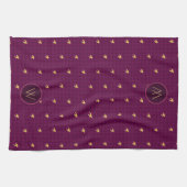 Rose avec or Accent Houndstooth Serviette de cuisi (Horizontal)