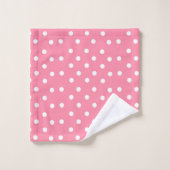 Rose avec points blancs (Gant de toilette)
