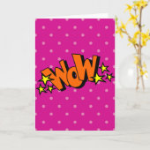 Rose avec points blancs Wow carte de voeux (Fleur jaune)