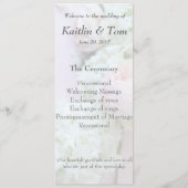 Rose avec programme de mariage à l'hydrangea décol (Devant)