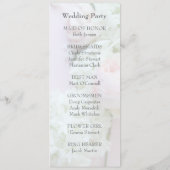 Rose avec programme de mariage à l'hydrangea décol (Dos)
