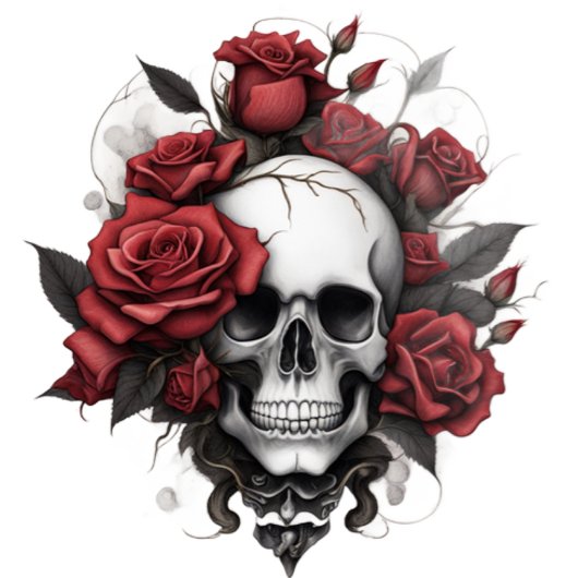 Rose avec sweat - shirt à capuche crânien et conce