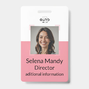 Rose   Badge de sécurité de l'entreprise Photo d'i