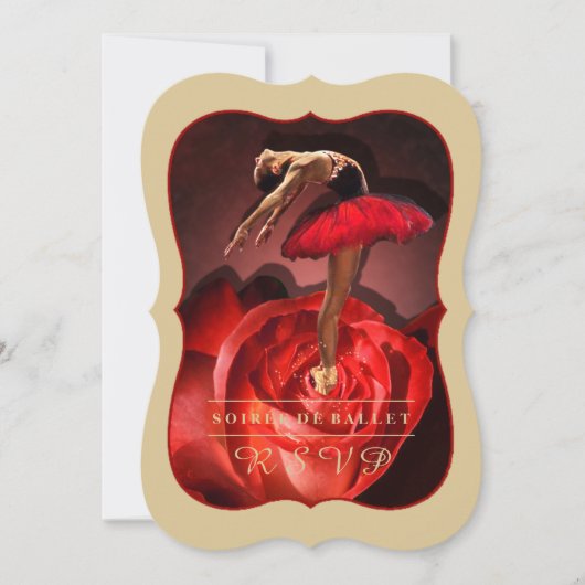 Rose Ballerina - Carte RSVP (Devant)
