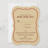 Rose Ballerina - Carte RSVP (Dos)