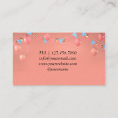 Rose Ballons Planification et conception Carte de  (Dos)