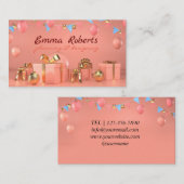 Rose Ballons Planification et conception Carte de  (Devant / Derrière)