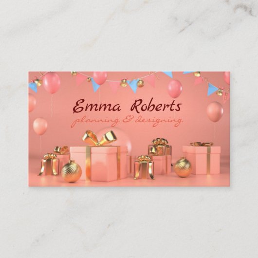 Rose Ballons Planification et conception Carte de  (Devant)