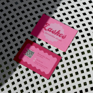 Rose Beauté Lashes QR Code Carte de visite