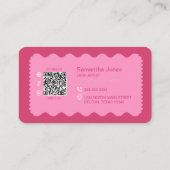 Rose Beauté Lashes QR Code Carte de visite (Dos)