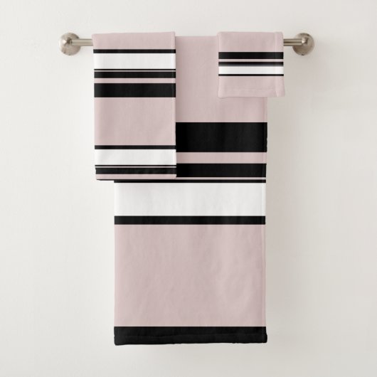 Rose beige blanc noir rayures Classy rayure (En situation)