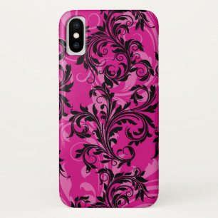 Rose, Black Coque-Mate à peine Il iPhone X Coque