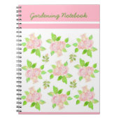 Rose, Blanc, Carnet Spiral Vert, Rose (Devant)