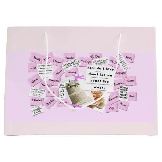 Rose & Blanc Comment Aimer Le Sac Cadeau (Devant)